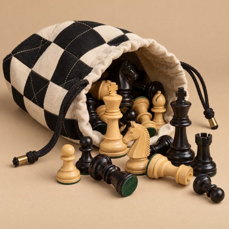 Weighted Tournament Pieces with Canvas Bag — Afro Rook